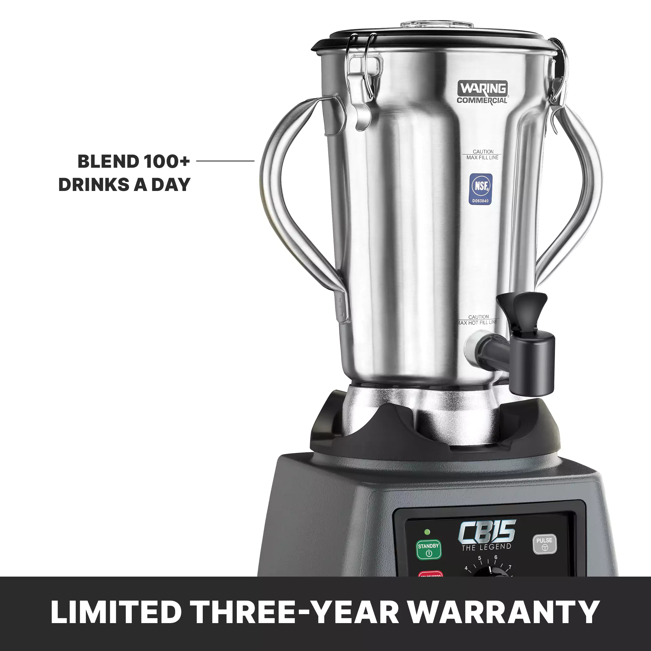The Legend One-Gallon Food Blender with Variable Speed and Spigot